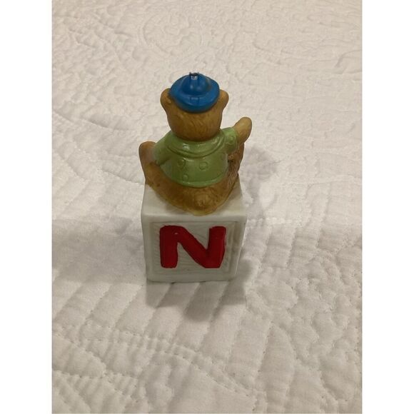 Vintage Bear On Alphabet Block Ornament - Picture 9 of 9